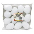 Hygloss Products Hygloss Products HYG51202-3 Styrofoam 2 in. Eggs - 12 Per Pack - Pack of 3 HYG51202-3